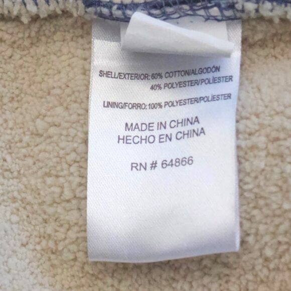 LEE Premium Select Thermal Sweater Mens L Sherpa Lined Regular Fit Henley Blue - Picture 6 of 6